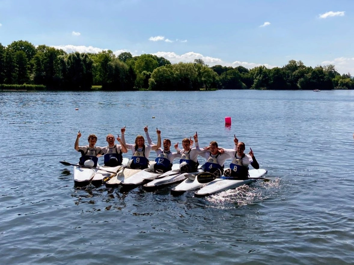 Das Kanupolo Herren Team auf dem 2. Spieltag